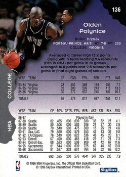 1996-97 Hoops #136 Olden Polynice Back