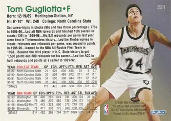 1996-97 Hoops #221 Tom Gugliotta Back