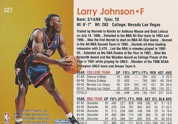 1996-97 Hoops #227 Larry Johnson Back