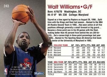 1996-97 Hoops #243 Walt Williams Back