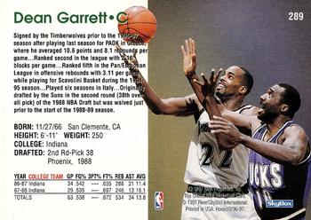 1996-97 Hoops #289 Dean Garrett Back