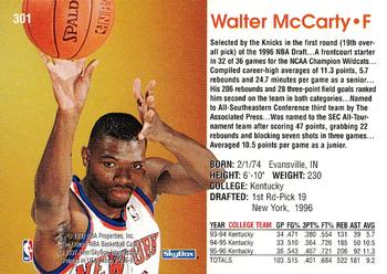 1996-97 Hoops #301 Walter McCarty Back