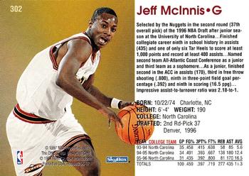 1996-97 Hoops #302 Jeff McInnis Back