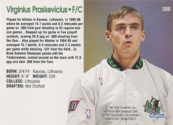 1996-97 Hoops #308 Virginius Praskevicius Back