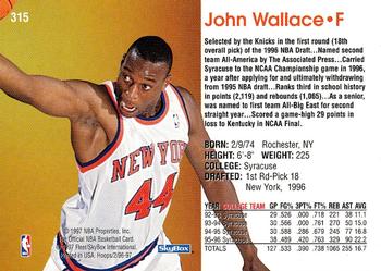 1996-97 Hoops #315 John Wallace Back