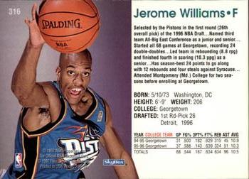 1996-97 Hoops #316 Jerome Williams Back