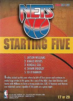 1996-97 Hoops - Starting Five #17 Shawn Bradley / Kendall Gill / Ed O'Bannon / Khalid Reeves / Jayson Williams Back
