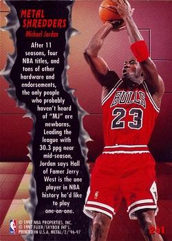 1996-97 Metal #241 Michael Jordan Back
