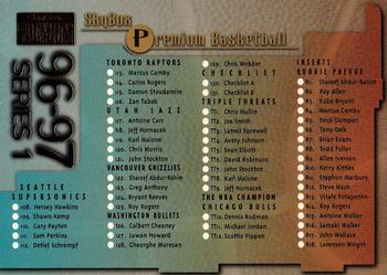 1996-97 SkyBox Premium #131 Checklist: 108-131 and Inserts Front