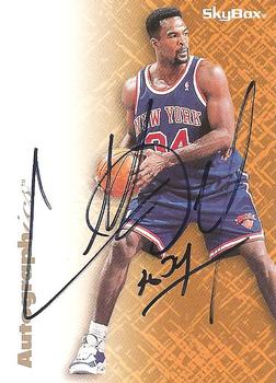 1996-97 SkyBox Premium - Autographics Black Ink #NNO Charles Oakley Front