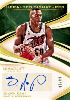 2019-20 Panini Immaculate Collection - Heralded Signatures Gold #HS-SKP Shawn Kemp Front