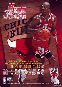1996-97 SkyBox Z-Force #11 Michael Jordan Back