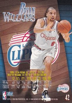 1996-97 SkyBox Z-Force #42 Brian Williams Back