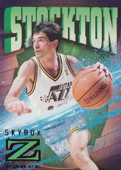 1996-97 SkyBox Z-Force #91 John Stockton Front