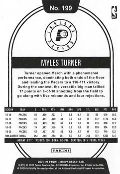 2020-21 Hoops #199 Myles Turner Back