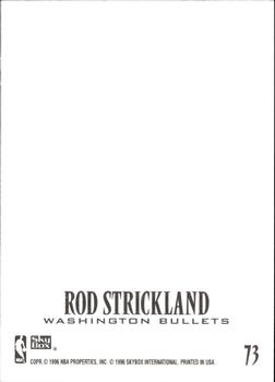 1996-97 SkyBox Z-Force - Z-Cling #73 Rod Strickland Back