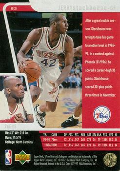 1996-97 SP #83 Jerry Stackhouse Back