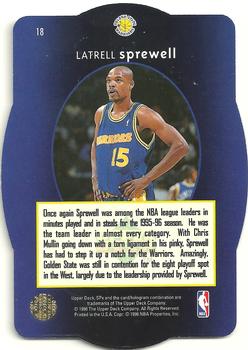 1996 SPx #18 Latrell Sprewell  Back