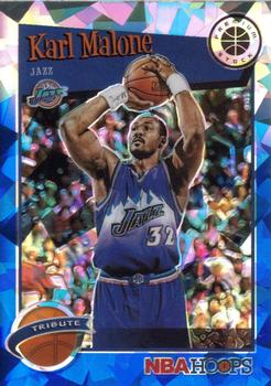 2019-20 Hoops Premium Stock - Prizms Blue Cracked Ice #286 Karl Malone Front