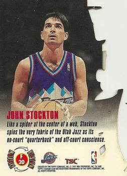 1996-97 Stadium Club - Fusion #F20 John Stockton Back