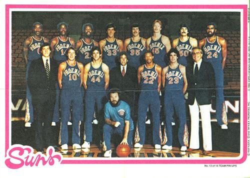 1980-81 Topps - Team Posters #13 Phoenix Suns Front