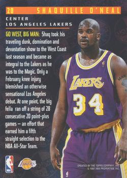 1996-97 Stadium Club Members Only 55 #20 Shaquille O'Neal Back