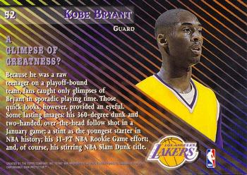 1996-97 Stadium Club Members Only 55 #52 Kobe Bryant Back