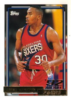 1992-93 Topps - Gold #294 Clarence Weatherspoon Front