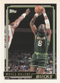 1992-93 Topps - Gold #74 Moses Malone Front