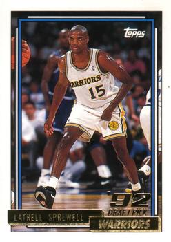 1992-93 Topps - Gold #392 Latrell Sprewell Front