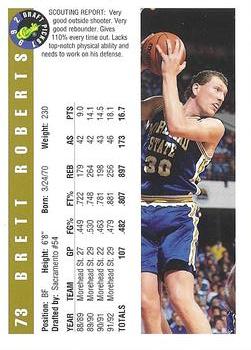 1992 Classic Draft Picks - Gold #73 Brett Roberts Back