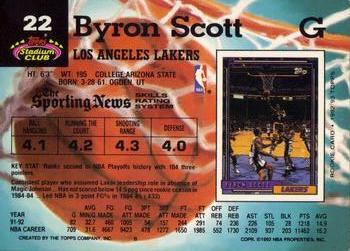 1992-93 Stadium Club - Members Only #22 Byron Scott Back