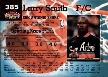 1992-93 Stadium Club - Members Only #385 Larry Smith Back