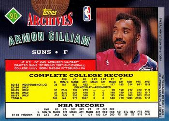 1992-93 Topps Archives - Gold #90 Armon Gilliam Back