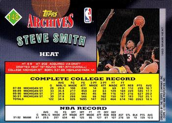1992-93 Topps Archives - Gold #148 Steve Smith Back