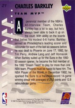 1992-93 Upper Deck MVP Holograms #21 Charles Barkley Back