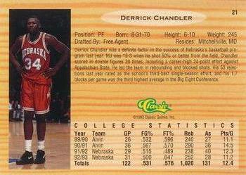 1993 Classic Draft Picks - Gold #21 Derrick Chandler Back