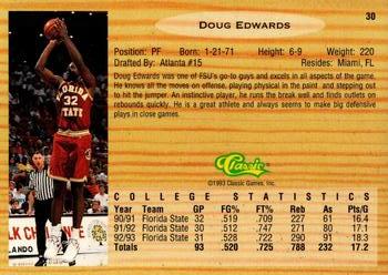 1993 Classic Draft Picks - Gold #30 Doug Edwards Back