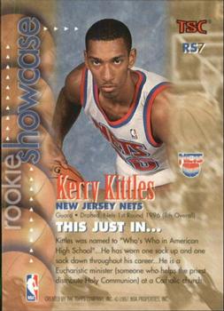 1996-97 Stadium Club - Rookie Showcase #RS7 Kerry Kittles Back