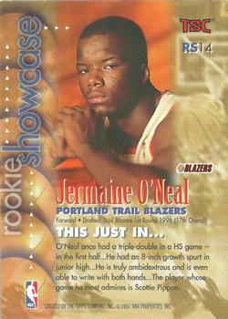 1996-97 Stadium Club - Rookie Showcase #RS14 Jermaine O'Neal Back