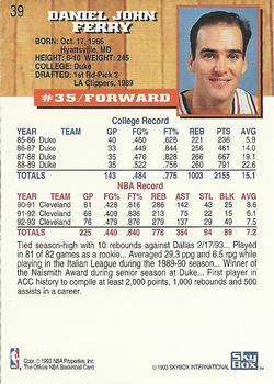 1993-94 Hoops - Fifth Anniversary Gold #39 Danny Ferry Back