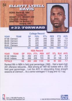 1993-94 Hoops - Fifth Anniversary Gold #84 Dale Davis Back