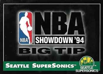 1993-94 Stadium Club - Big Tips #NNO Seattle Supersonics Front
