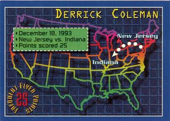1993-94 Stadium Club - Frequent Flyer Points #1 Derrick Coleman Front
