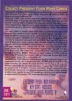 1993-94 Stadium Club - Frequent Flyer Points #3 Ron Harper Back