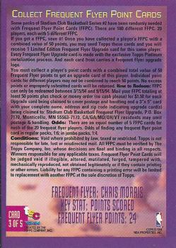 1993-94 Stadium Club - Frequent Flyer Points #3 Chris Morris Back
