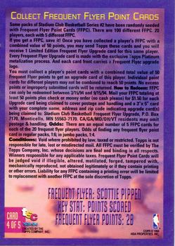1993-94 Stadium Club - Frequent Flyer Points #4 Scottie Pippen Back
