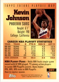 1993-94 Topps - Gold #207 Kevin Johnson Back