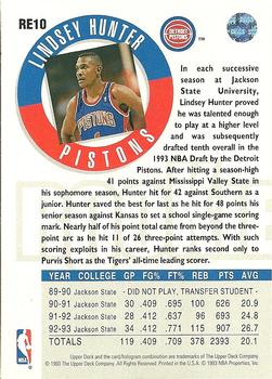 1993-94 Upper Deck - Rookie Exchange Gold #RE10 Lindsey Hunter Back