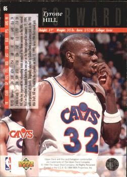 1993-94 Upper Deck Special Edition - Electric Court #65 Tyrone Hill Back